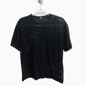 Size Small Black Forever 21 Mesh Sheer See Through Top